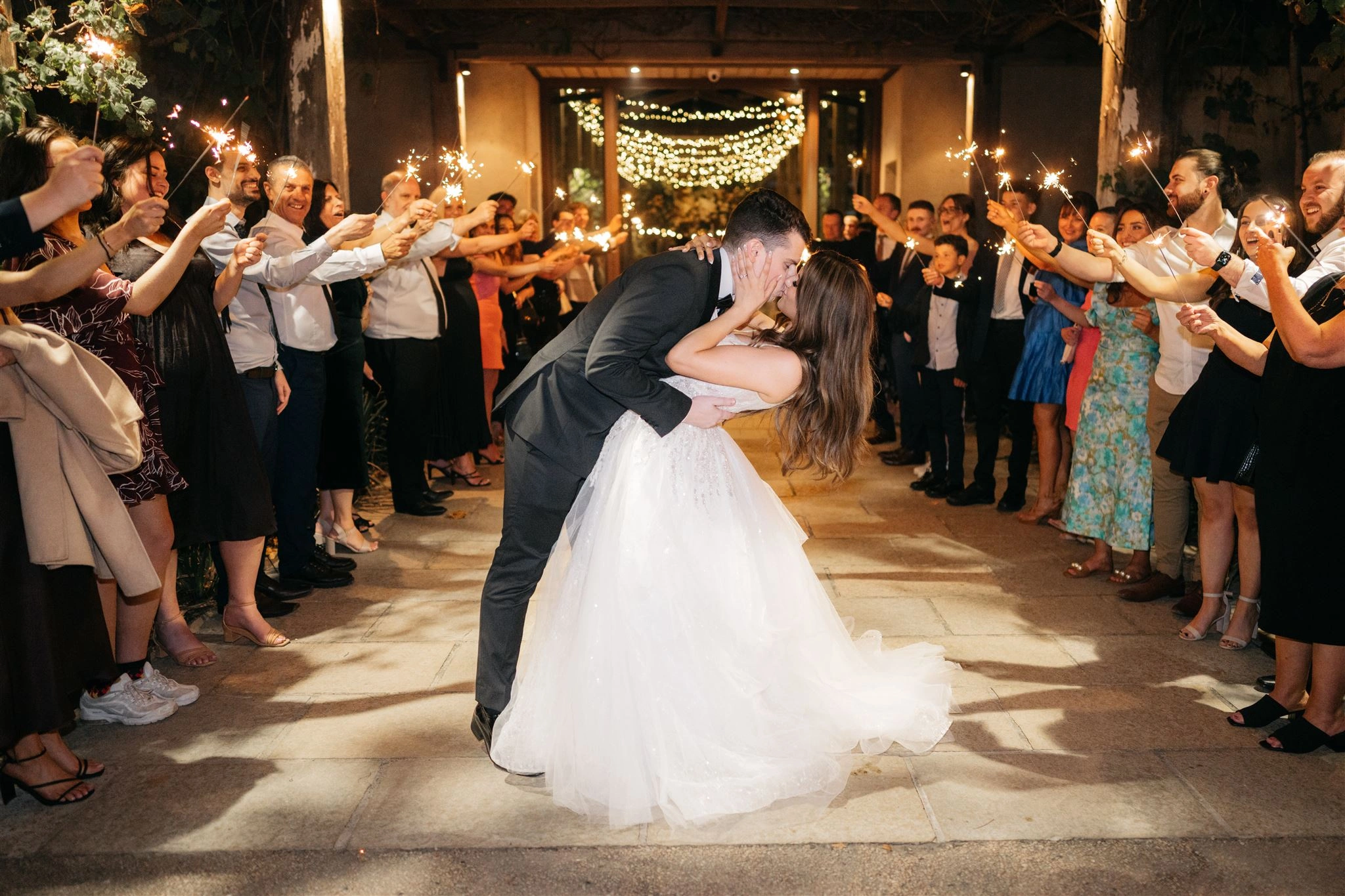 Matt Jefferies Entertainment wedding DJ sparkler exit at Stones of the Yarra Valley Melbourne